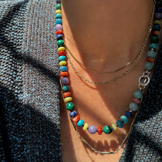 Indra : malachite, carnelian, jade, turquoise, lapis luzli, chalcedony