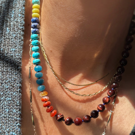 Arden : tiger's eye, malachite, carnelian, jade, turquoise, lapis lazuli and chalcedony