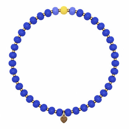 The HAPPY bracelet : periwinkle + sunflower bracelet