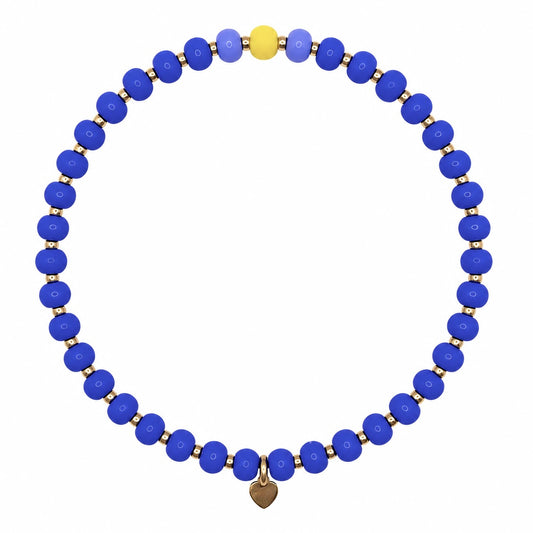 The HAPPY bracelet : periwinkle + sunflower bracelet