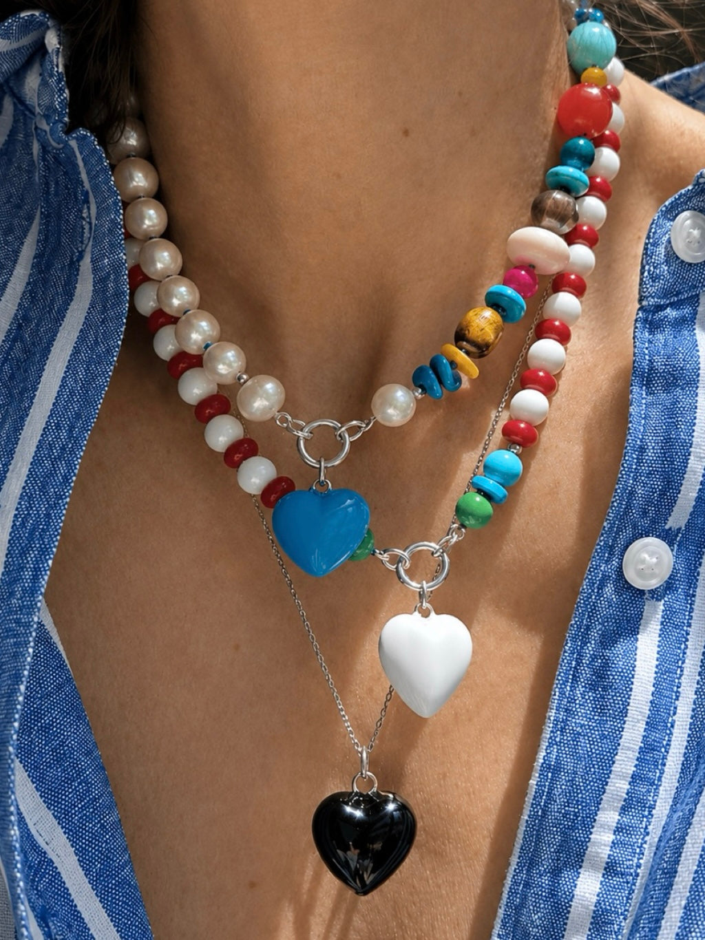 PEARL PARTY : Baroque Freshwater Pearls + Natural Gemstones and Vintage Beads