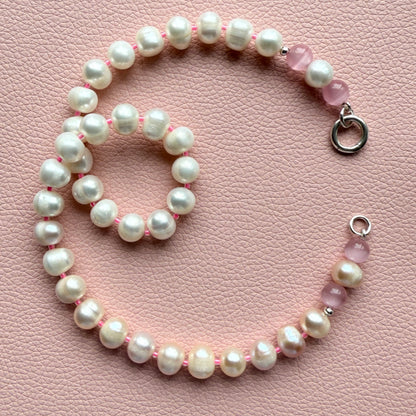 Pearl Crush : baroque pearl + tiger's eye