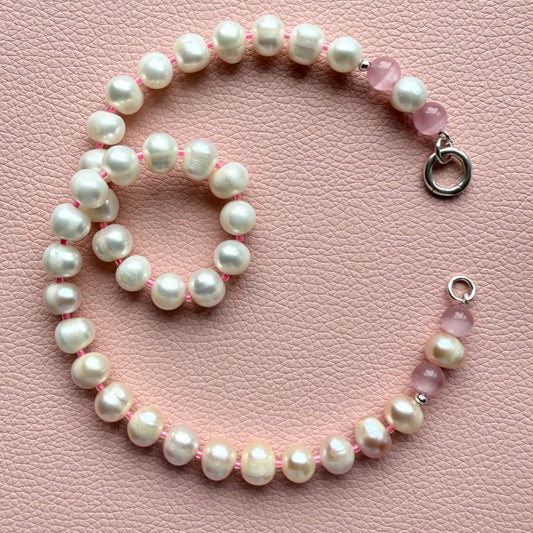 Pearl Crush : baroque pearl + tiger's eye
