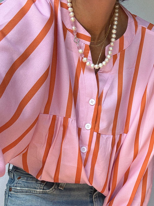 Pearl Crush : baroque pearl + tiger's eye