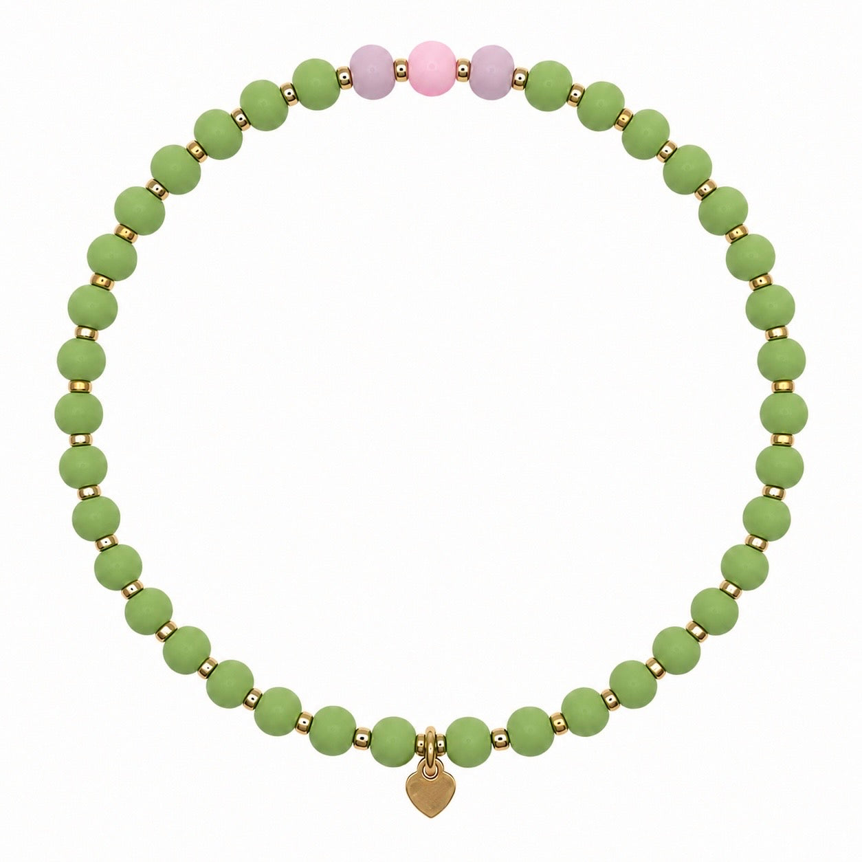 The HAPPY bracelet : mint + dusty rose