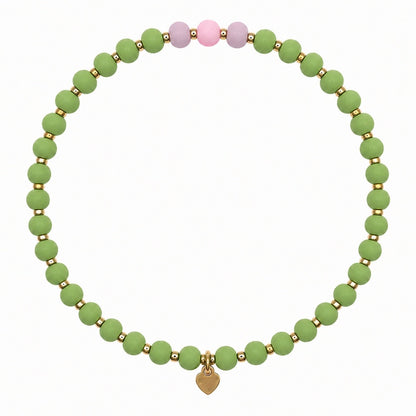 The HAPPY bracelet : mint + dusty rose