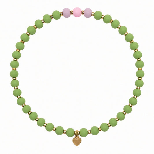 The HAPPY bracelet : mint + dusty rose