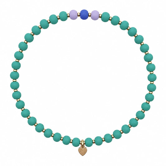 The HAPPY bracelet : light jade + periwinkle