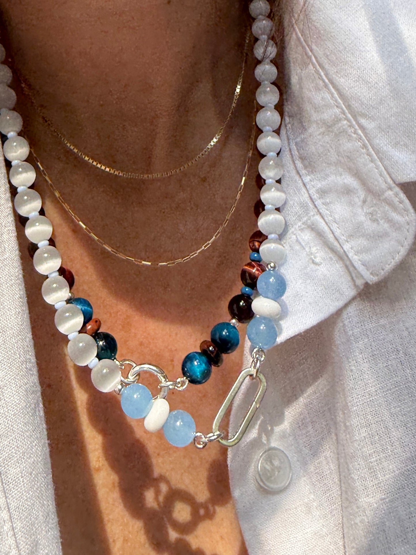 Terra Electric : tiger's eye + apatite