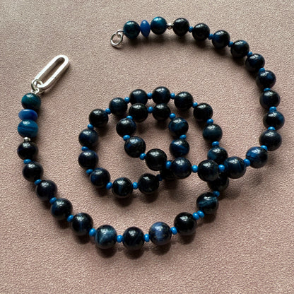 Midnight Dive: tiger's eye, apatite + quartz