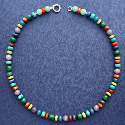 Indra : malachite, carnelian, jade, turquoise, lapis luzli, chalcedony