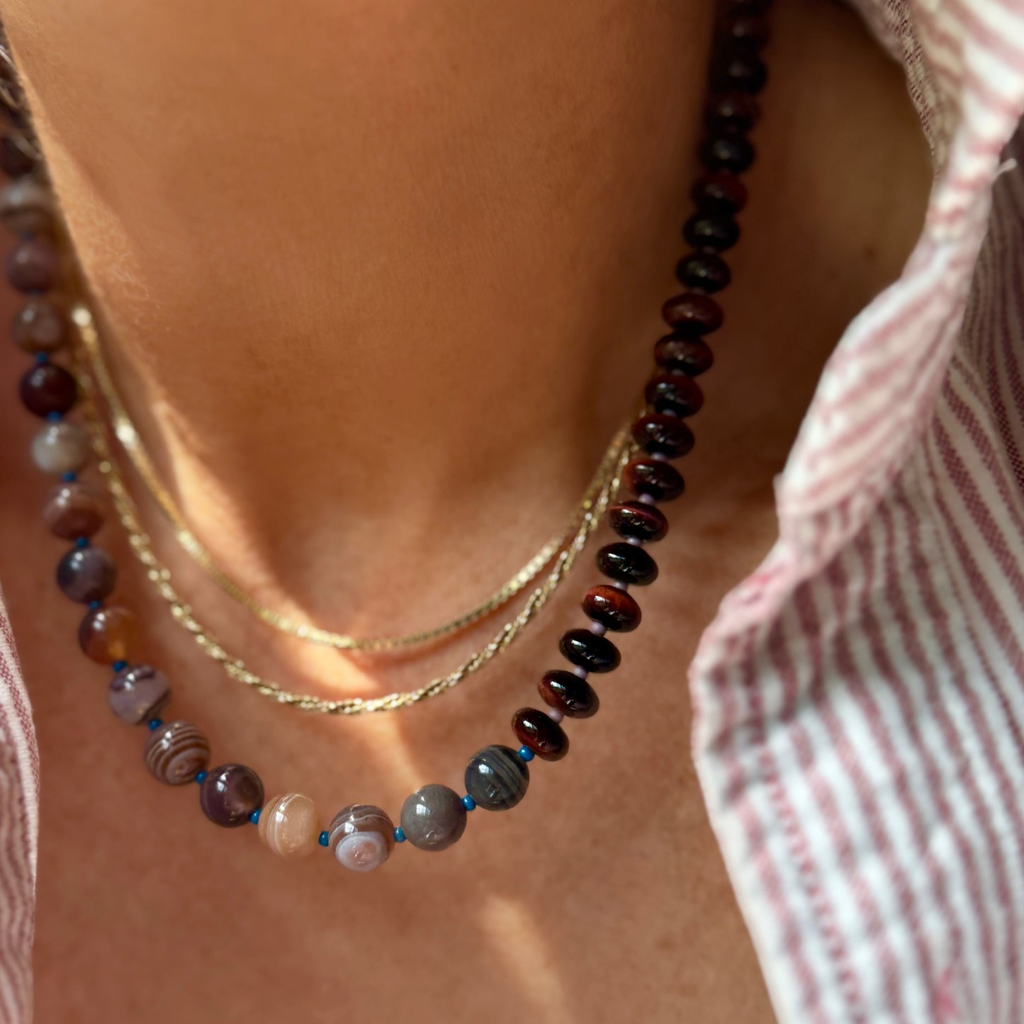 Mesa : Botswana Agate and Tiger's Eye