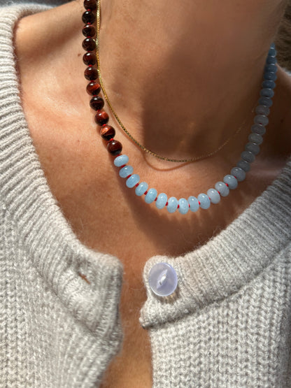 COLLAB! Happy Kicks : tiger's eye, jade and red coral