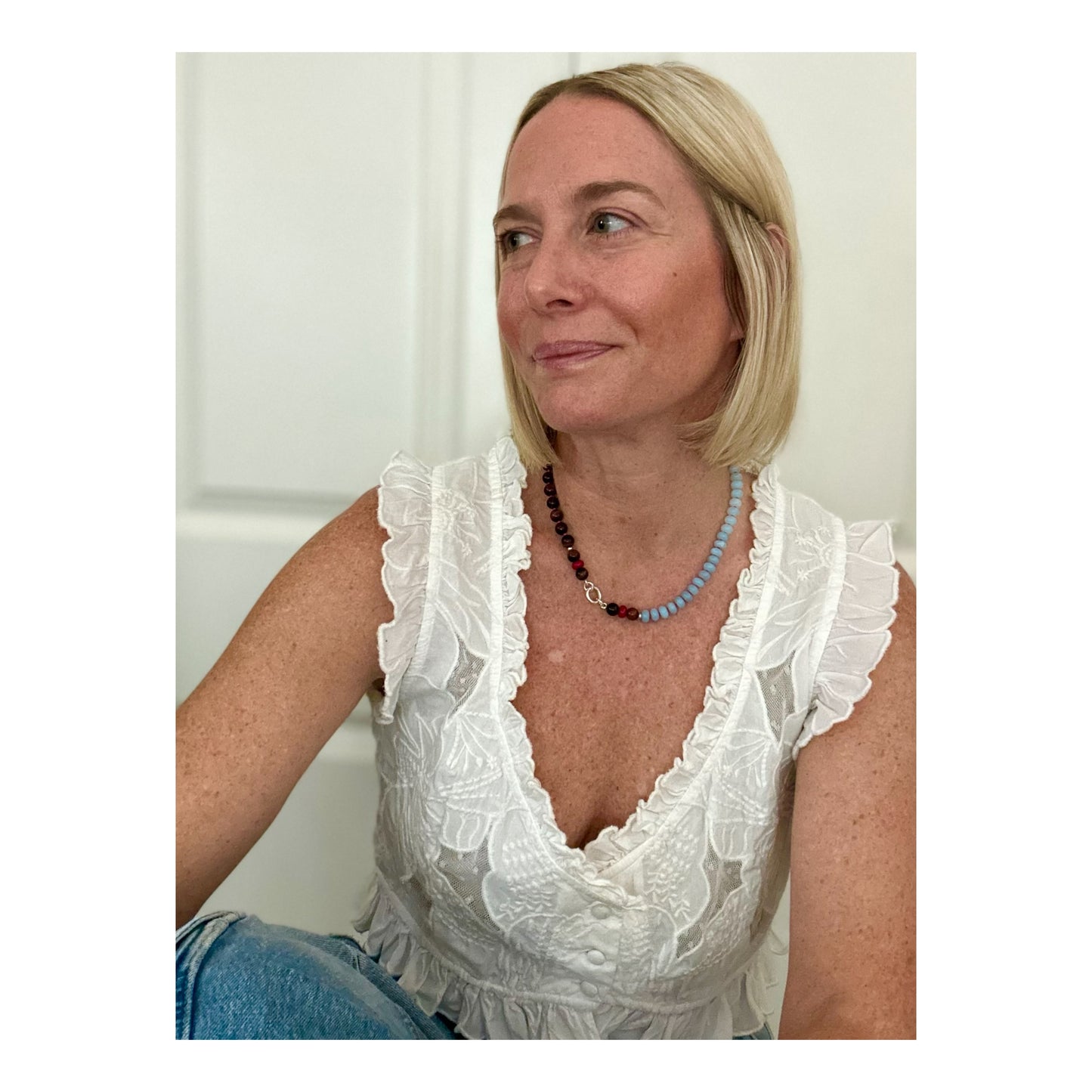 COLLAB! Happy Kicks : tiger's eye, jade and red coral