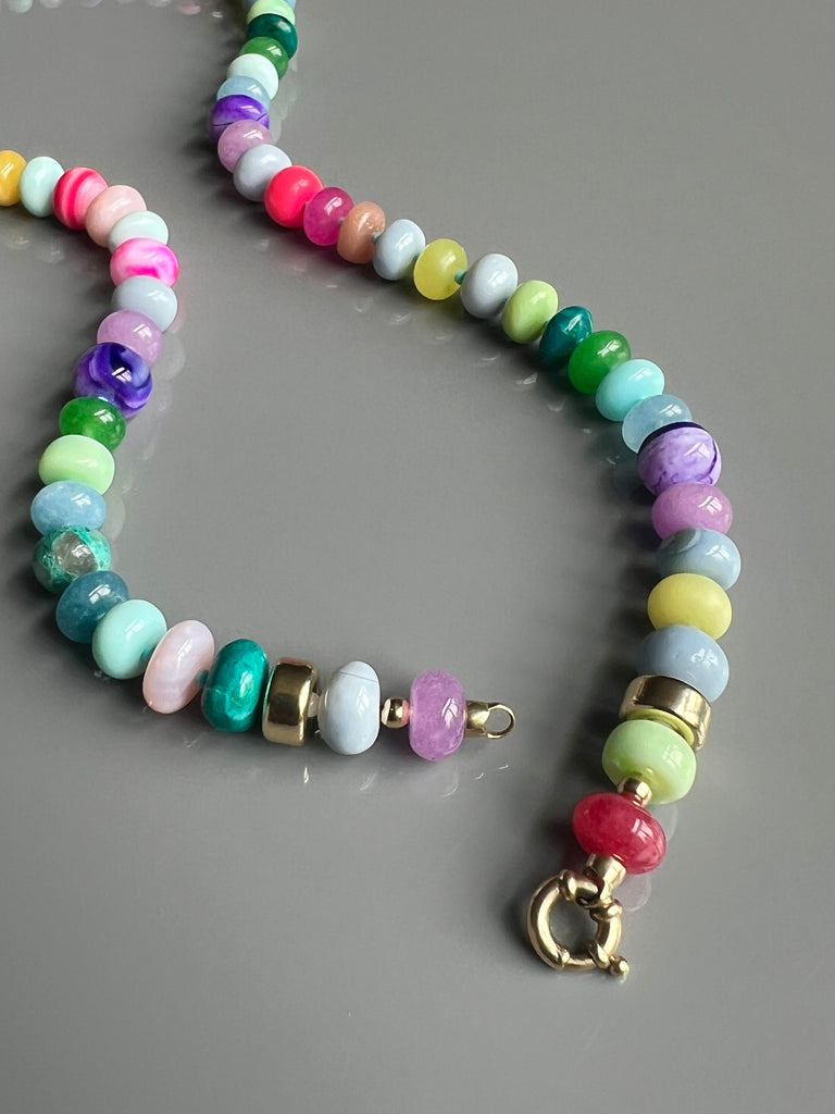 chunky rainbow + 14k gold â SOLO