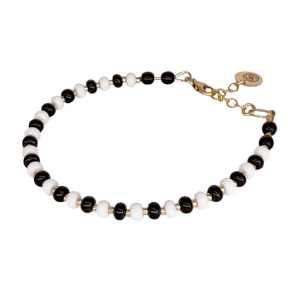 Colorful 'Classic Remix' bracelet from the HAPPY Collection, featuring vibrant Czech glass beads and tarnish-resistant 14K gold-filled accents.