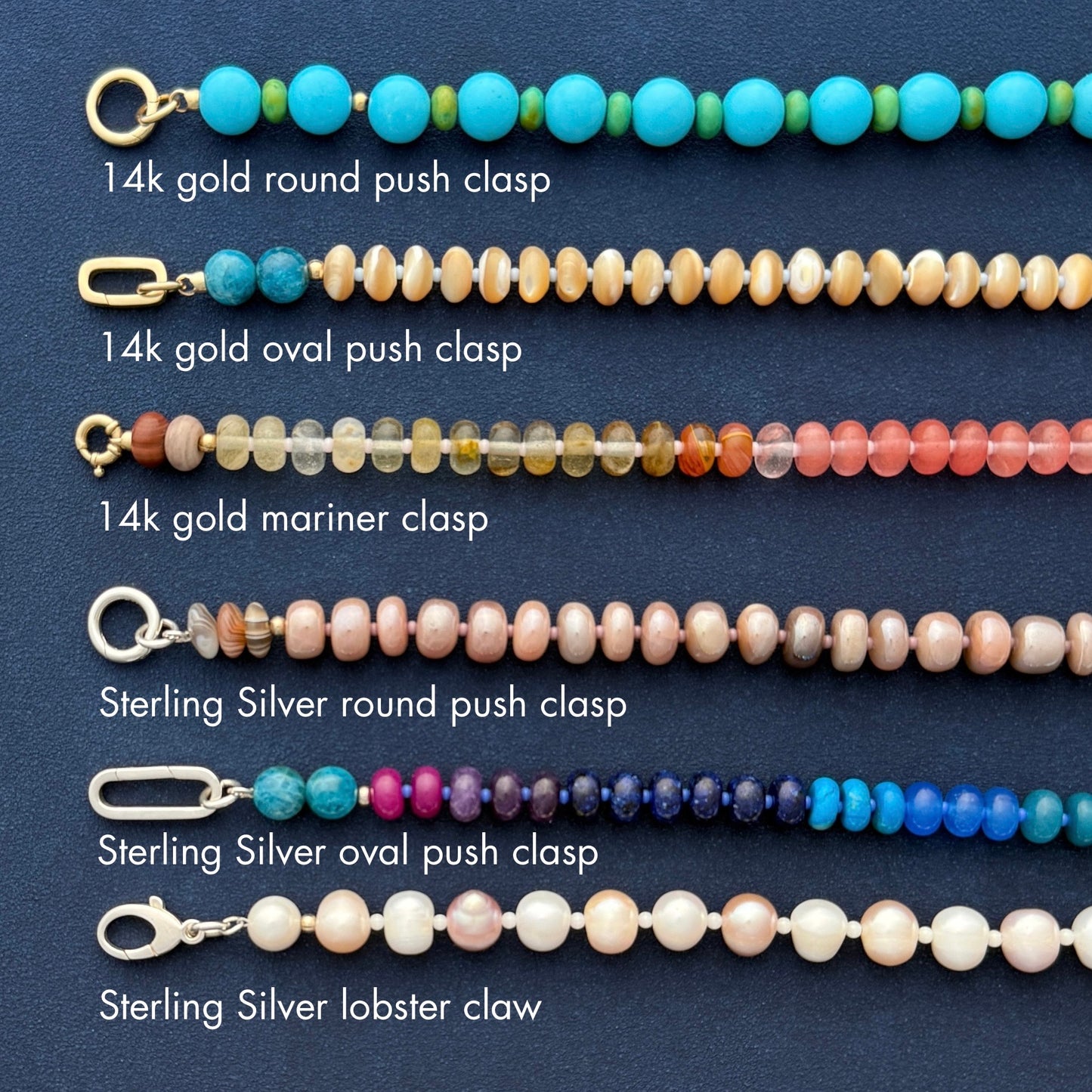 Rainbow Glow : malachite, green turquoise, tiger's eye, opal, chalcedony, red coral, howlite, jasper, agate, calcite