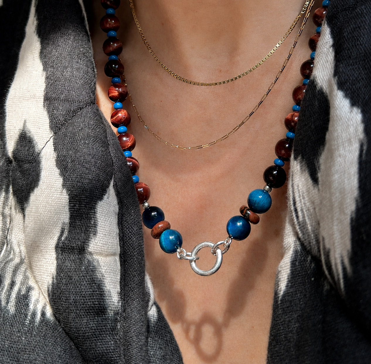 TERRA ELECTRIC : tiger's eye gemstone necklace